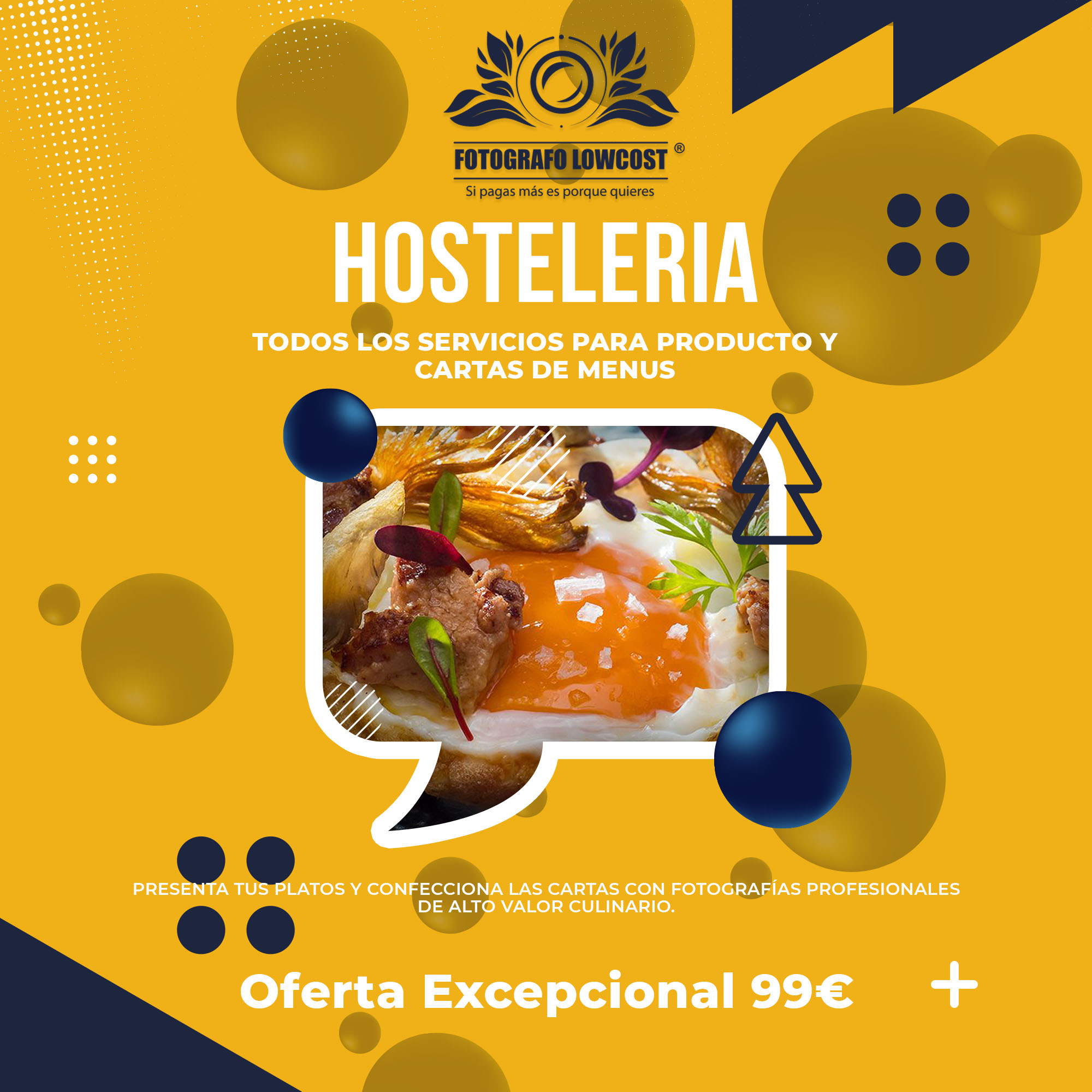 fotografo en fotografía gastronomica, cartas y menus para hostelería y restauración Puebla de Sancho Perez 